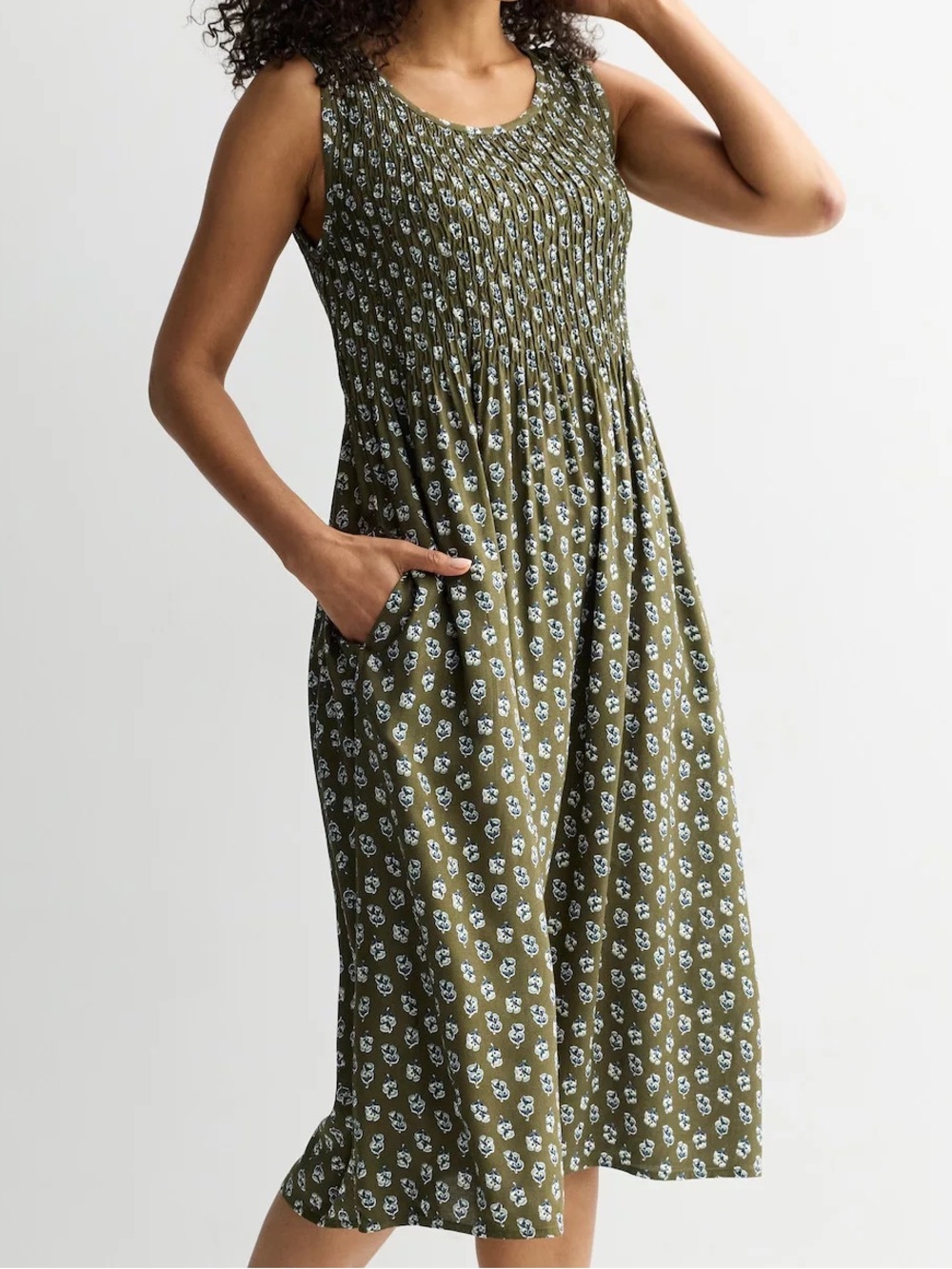 Croft & Barrow Smocked Midi Dress